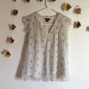 Ruffled sleeveless Blouse 🌿 H&M